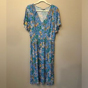 Loft Outlet Flutter Sleeve Floral Dress